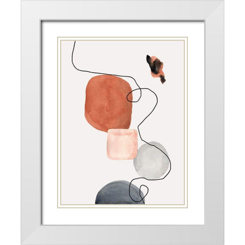 Down the Line I White Modern Wood Framed Art Print with Double Matting by Urban Road