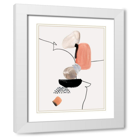 Down the Line II White Modern Wood Framed Art Print with Double Matting by Urban Road
