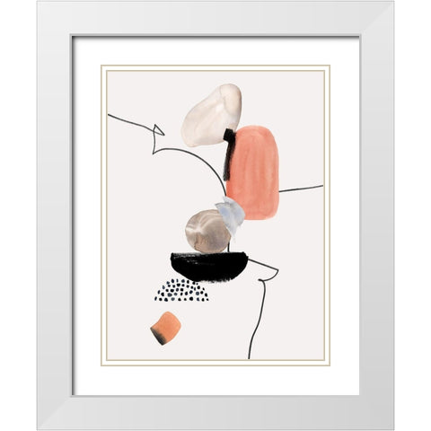 Down the Line II White Modern Wood Framed Art Print with Double Matting by Urban Road