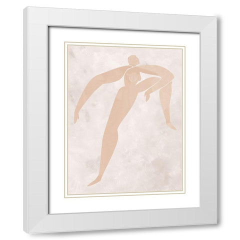 Amelie Cut-Out II White Modern Wood Framed Art Print with Double Matting by Urban Road