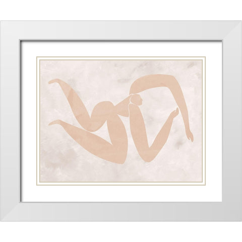 Amelie Cut-Out IV White Modern Wood Framed Art Print with Double Matting by Urban Road