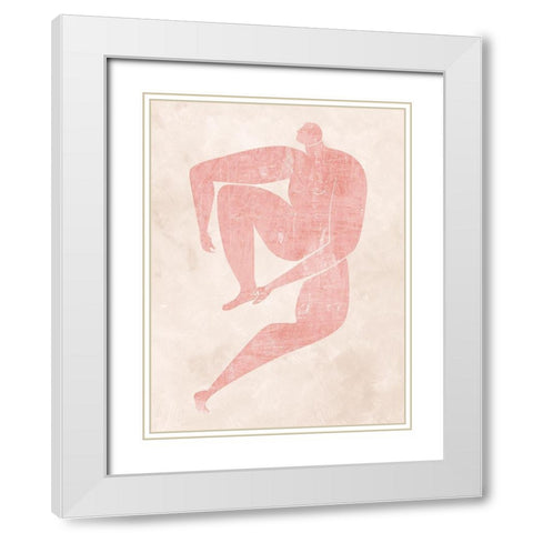 Marguerite Cut-Out I White Modern Wood Framed Art Print with Double Matting by Urban Road