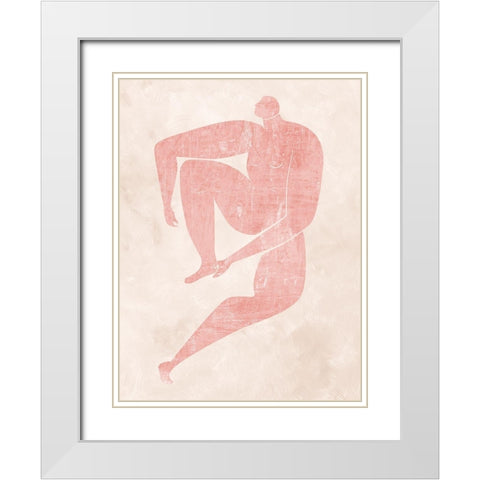 Marguerite Cut-Out I White Modern Wood Framed Art Print with Double Matting by Urban Road