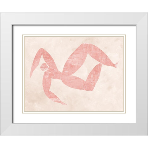 Marguerite Cut-Out III White Modern Wood Framed Art Print with Double Matting by Urban Road