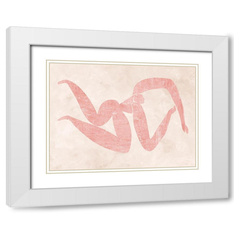 Marguerite Cut-Out IV White Modern Wood Framed Art Print with Double Matting by Urban Road