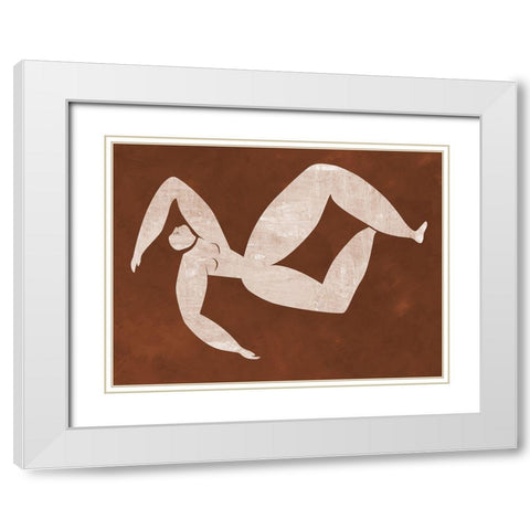 Caroline Cut-Out III White Modern Wood Framed Art Print with Double Matting by Urban Road