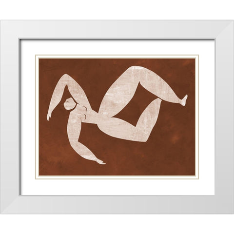 Caroline Cut-Out III White Modern Wood Framed Art Print with Double Matting by Urban Road