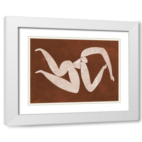 Caroline Cut-Out IV White Modern Wood Framed Art Print with Double Matting by Urban Road
