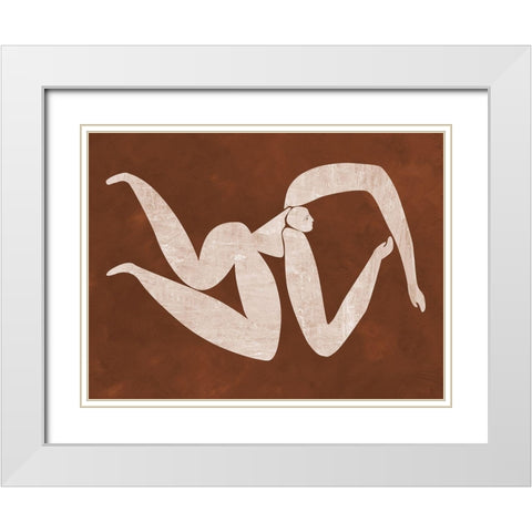 Caroline Cut-Out IV White Modern Wood Framed Art Print with Double Matting by Urban Road