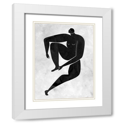 Lydia Cut-Out I White Modern Wood Framed Art Print with Double Matting by Urban Road
