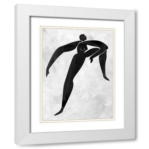 Lydia Cut-Out II White Modern Wood Framed Art Print with Double Matting by Urban Road