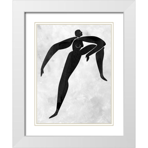 Lydia Cut-Out II White Modern Wood Framed Art Print with Double Matting by Urban Road