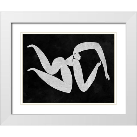Monique Cut-Out IV White Modern Wood Framed Art Print with Double Matting by Urban Road