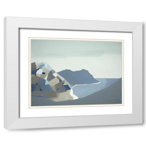 Cradle Mountain White Modern Wood Framed Art Print with Double Matting by Urban Road