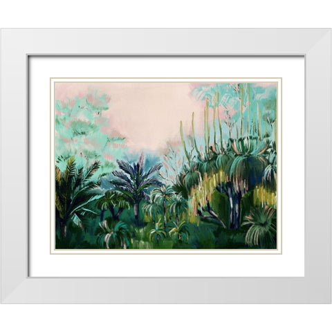 Mystery Island White Modern Wood Framed Art Print with Double Matting by Urban Road