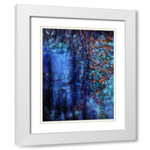 Navi White Modern Wood Framed Art Print with Double Matting by Urban Road