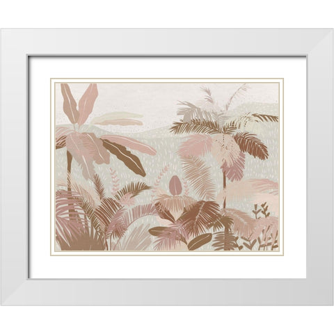 Nude Tropics White Modern Wood Framed Art Print with Double Matting by Urban Road