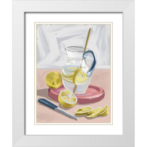 Life And Lemonade White Modern Wood Framed Art Print with Double Matting by Urban Road