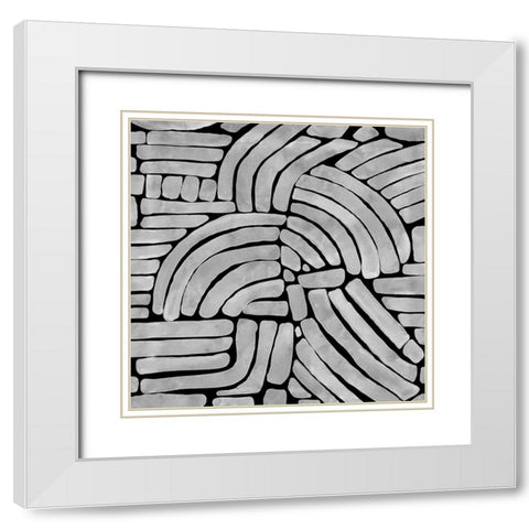 Arching Echoes White Modern Wood Framed Art Print with Double Matting by Urban Road