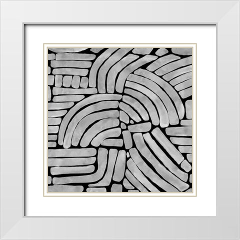 Arching Echoes White Modern Wood Framed Art Print with Double Matting by Urban Road