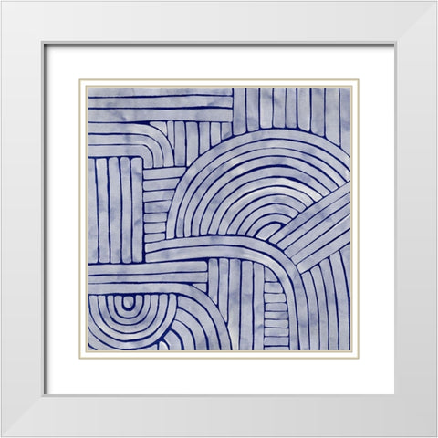 Roaming II White Modern Wood Framed Art Print with Double Matting by Urban Road