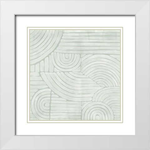 Mazy Thoughts III White Modern Wood Framed Art Print with Double Matting by Urban Road