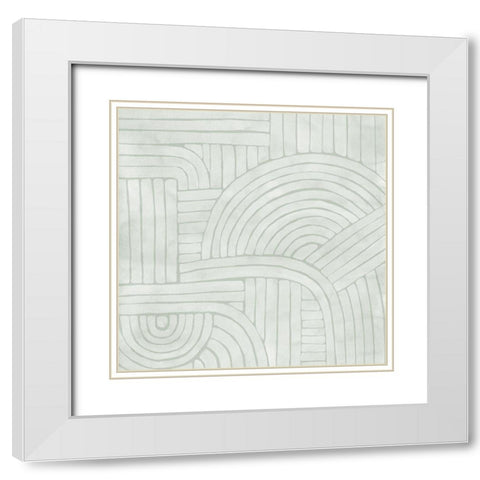 Roaming III White Modern Wood Framed Art Print with Double Matting by Urban Road