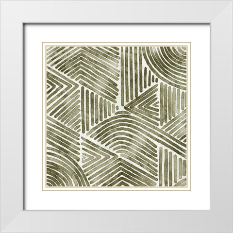 On Repeat III White Modern Wood Framed Art Print with Double Matting by Urban Road