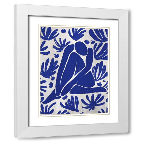 Haleness V White Modern Wood Framed Art Print with Double Matting by Urban Road