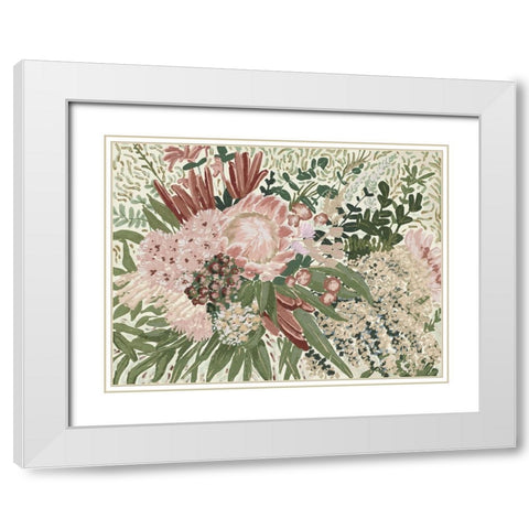 Telopea II White Modern Wood Framed Art Print with Double Matting by Urban Road