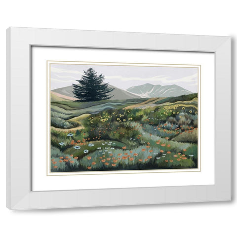 Mountain of Hope White Modern Wood Framed Art Print with Double Matting by Urban Road