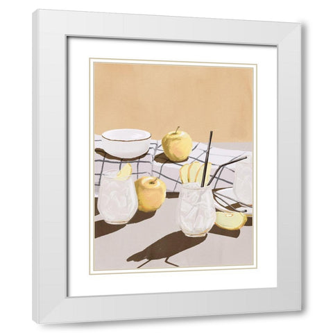 Apple Juice White Modern Wood Framed Art Print with Double Matting by Urban Road