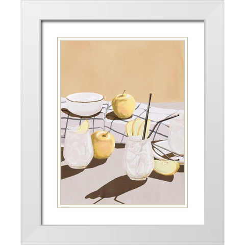 Apple Juice White Modern Wood Framed Art Print with Double Matting by Urban Road