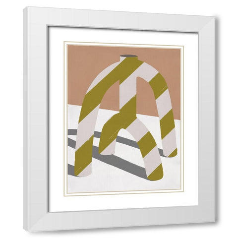 Sahara White Modern Wood Framed Art Print with Double Matting by Marrakech