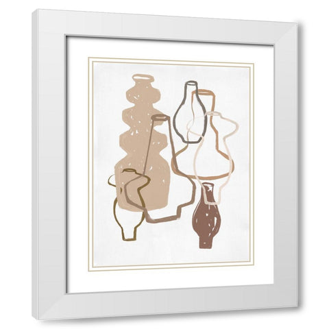 Open Air Market II White Modern Wood Framed Art Print with Double Matting by Marrakech