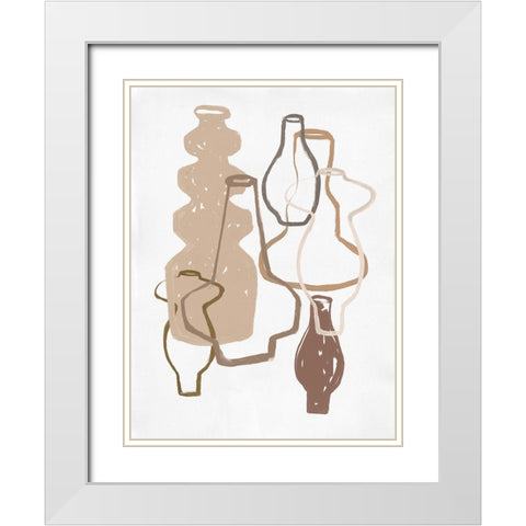 Open Air Market II White Modern Wood Framed Art Print with Double Matting by Marrakech