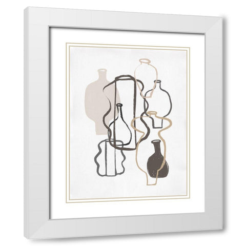 Open Air Market IIII White Modern Wood Framed Art Print with Double Matting by Marrakech