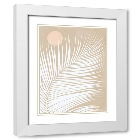 Under the Moonlight I Sand White Modern Wood Framed Art Print with Double Matting by Urban Road