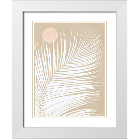 Under the Moonlight I Sand White Modern Wood Framed Art Print with Double Matting by Urban Road