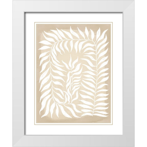 Travels Sand White Modern Wood Framed Art Print with Double Matting by Urban Road