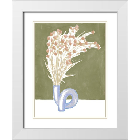 Villa Bloom II White Modern Wood Framed Art Print with Double Matting by Urban Road