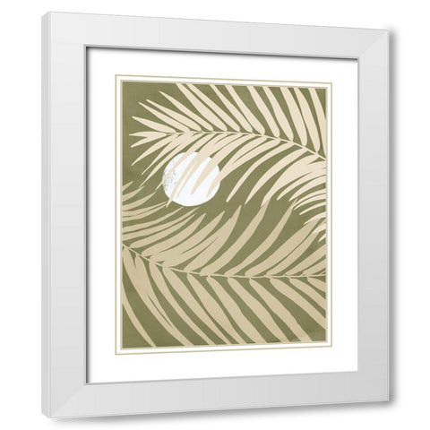 Under the Moonlight II Green White Modern Wood Framed Art Print with Double Matting by Urban Road