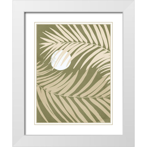 Under the Moonlight II Green White Modern Wood Framed Art Print with Double Matting by Urban Road