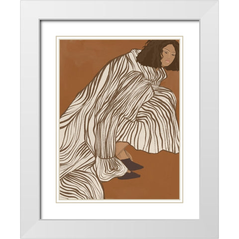 Delilah Divine White Modern Wood Framed Art Print with Double Matting by Urban Road