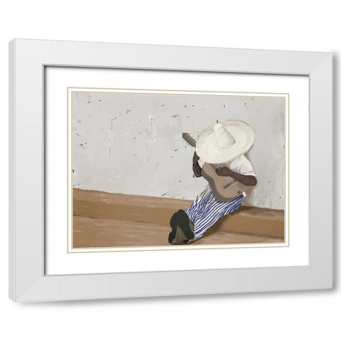 Suenos musicales Landscape White Modern Wood Framed Art Print with Double Matting by Urban Road