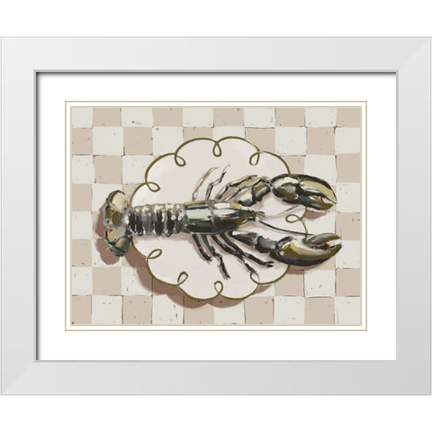 Alfresco Dinner Neutral White Modern Wood Framed Art Print with Double Matting by Urban Road