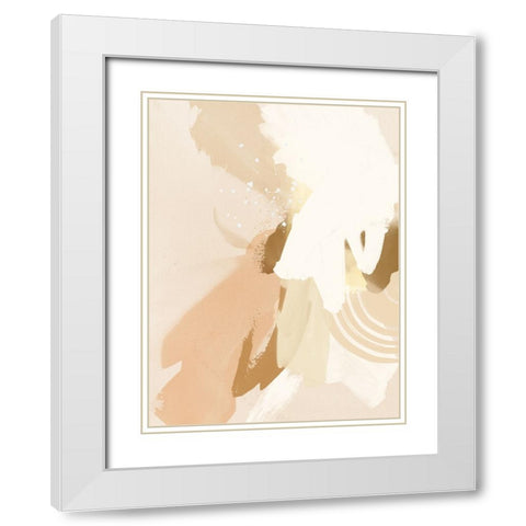 Neutral Flows I White Modern Wood Framed Art Print with Double Matting by Urban Road