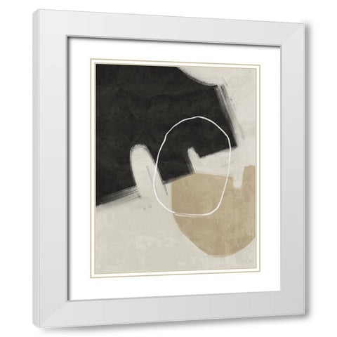 Nonchalant Black White Modern Wood Framed Art Print with Double Matting by Urban Road