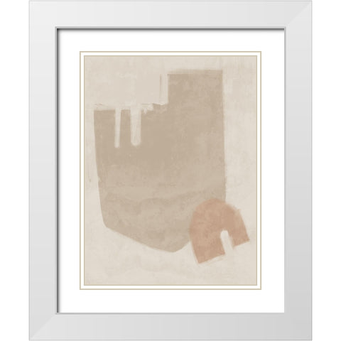 Blase Neutral White Modern Wood Framed Art Print with Double Matting by Urban Road