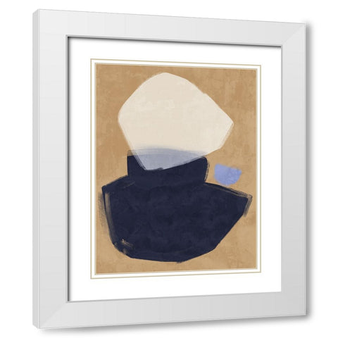 Balanced Navy White Modern Wood Framed Art Print with Double Matting by Urban Road